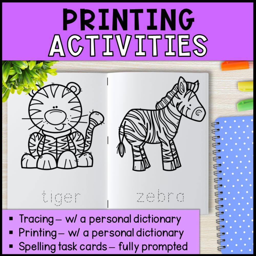 Zoo Themed Bundle - Reading, Writing, Counting & Fine Motor Activities