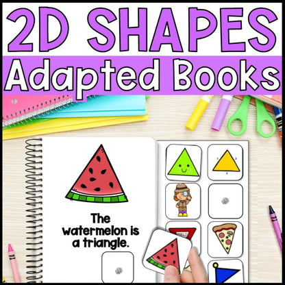 2D Shapes Adapted Books - Special Education and Kindergarten
