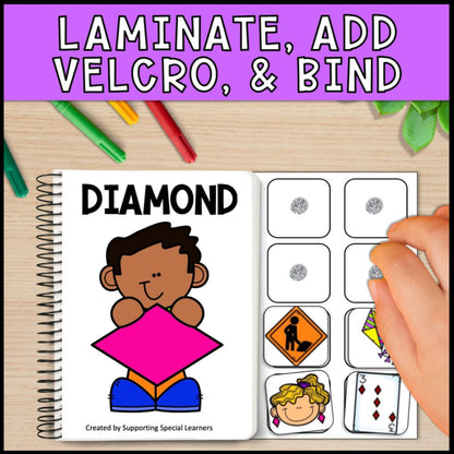 2D Shapes Adapted Books - Special Education and Kindergarten