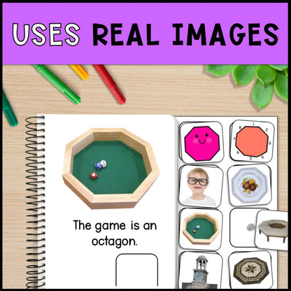 2d shapes adapted books using real pictures