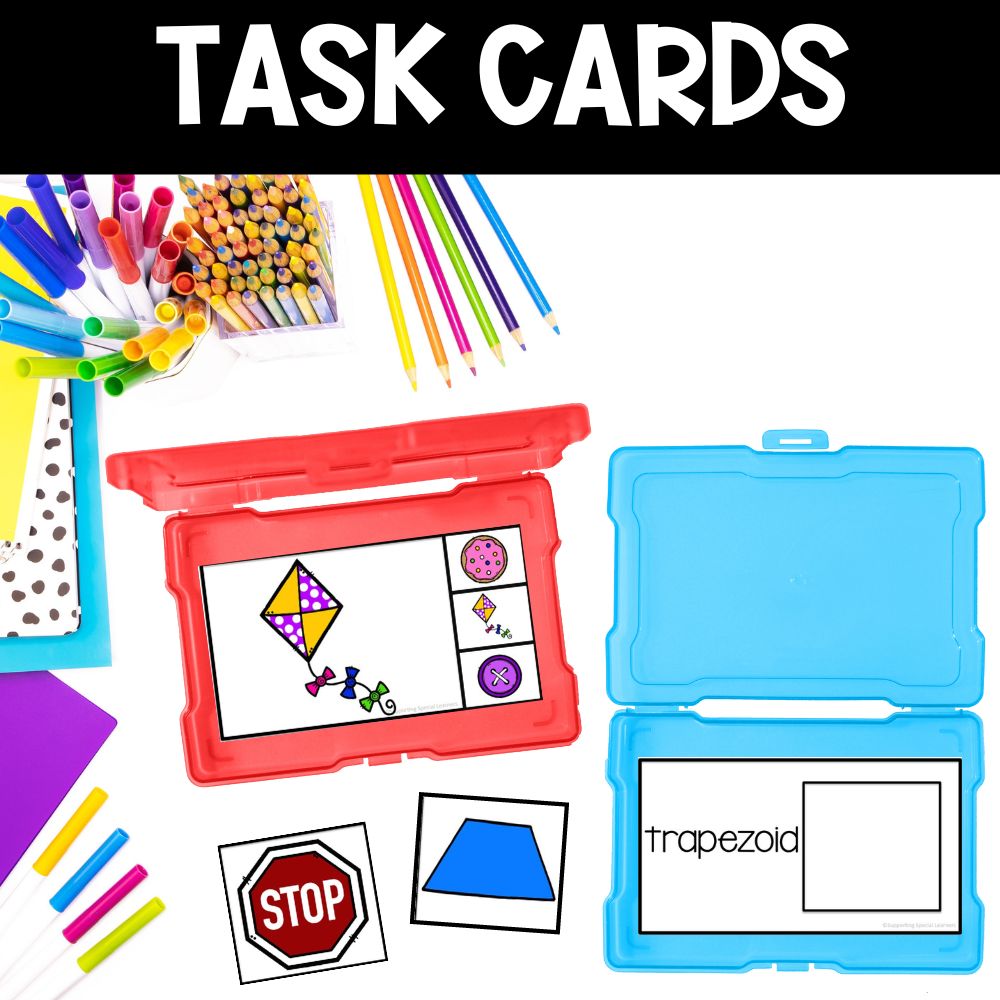 2d shapes worksheets and task cards