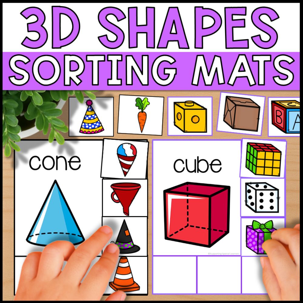 3D Shapes Sorting Activities - Sorting Mats