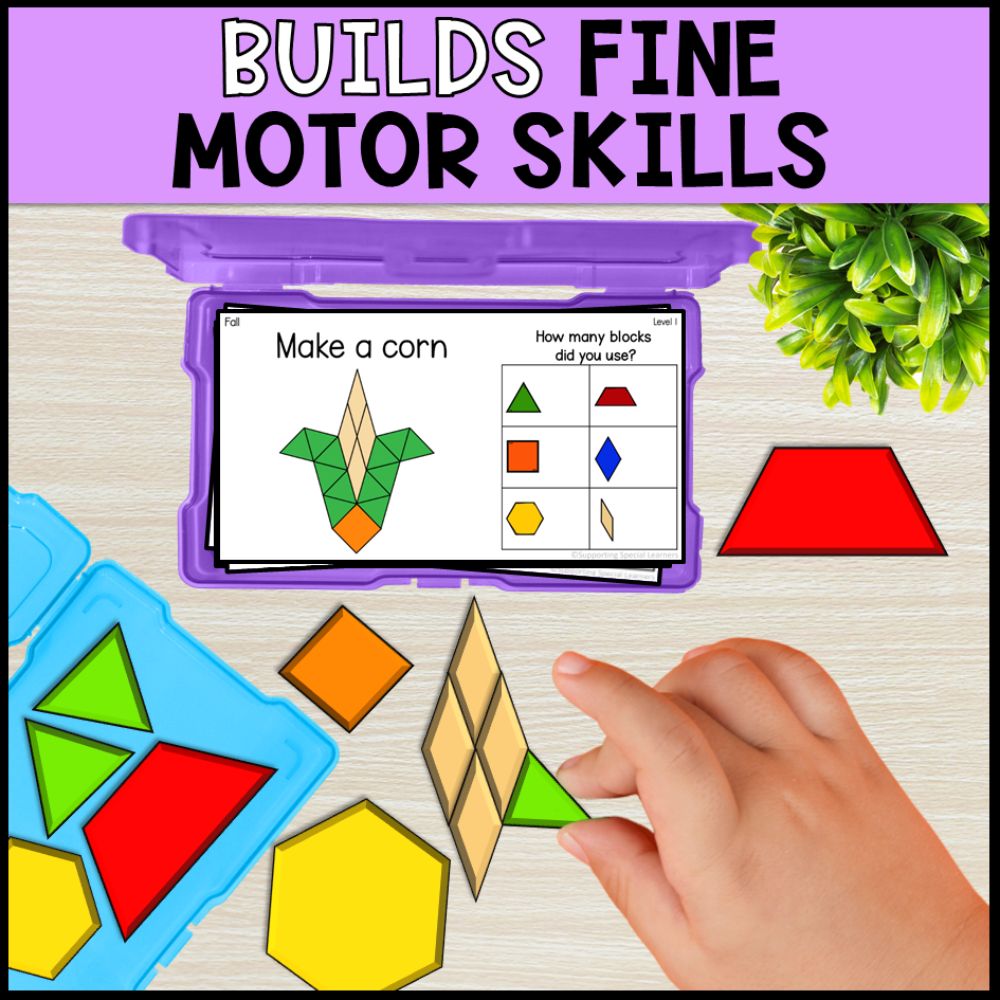 4 season themes pattern block mats task cards bundle builds fine motor skills