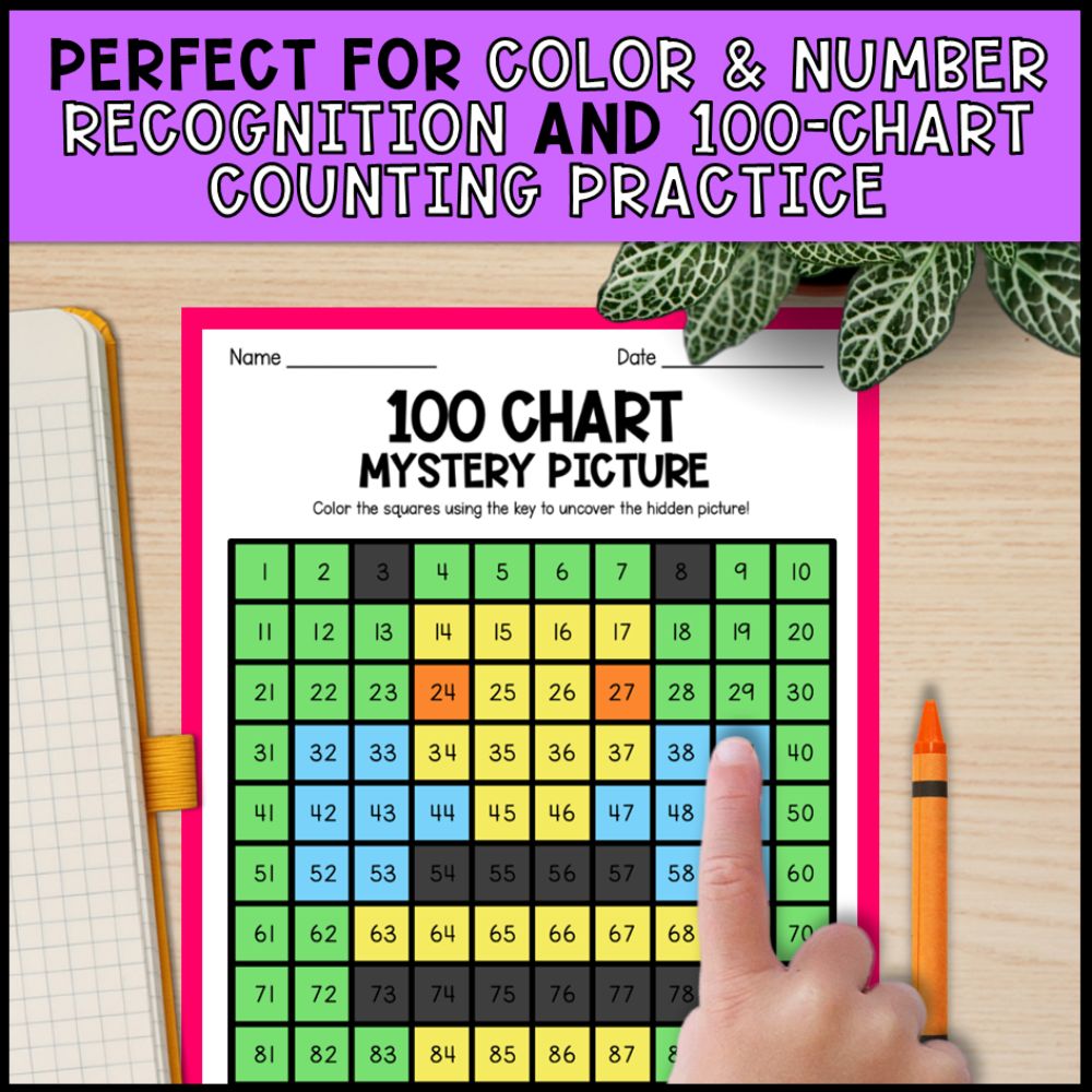 4 seasons theme - hundreds chart mystery pictures bundle for color and number recognition