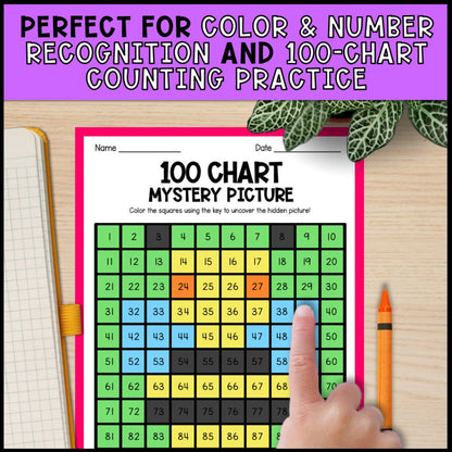 4 seasons theme - hundreds chart mystery pictures bundle for color and number recognition