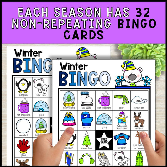 4 Seasons Bingo Bundle No Prep - Special Education