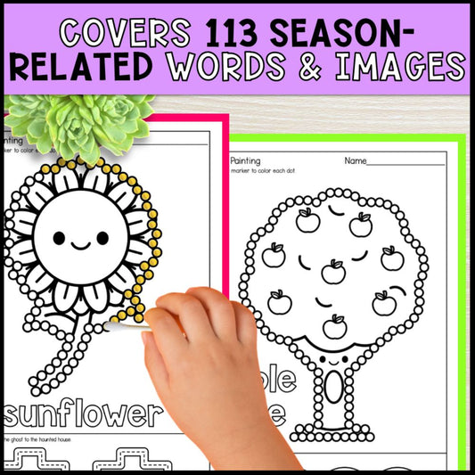 4 Seasons Centers Bundle - Fine Motor Activities & Worksheets