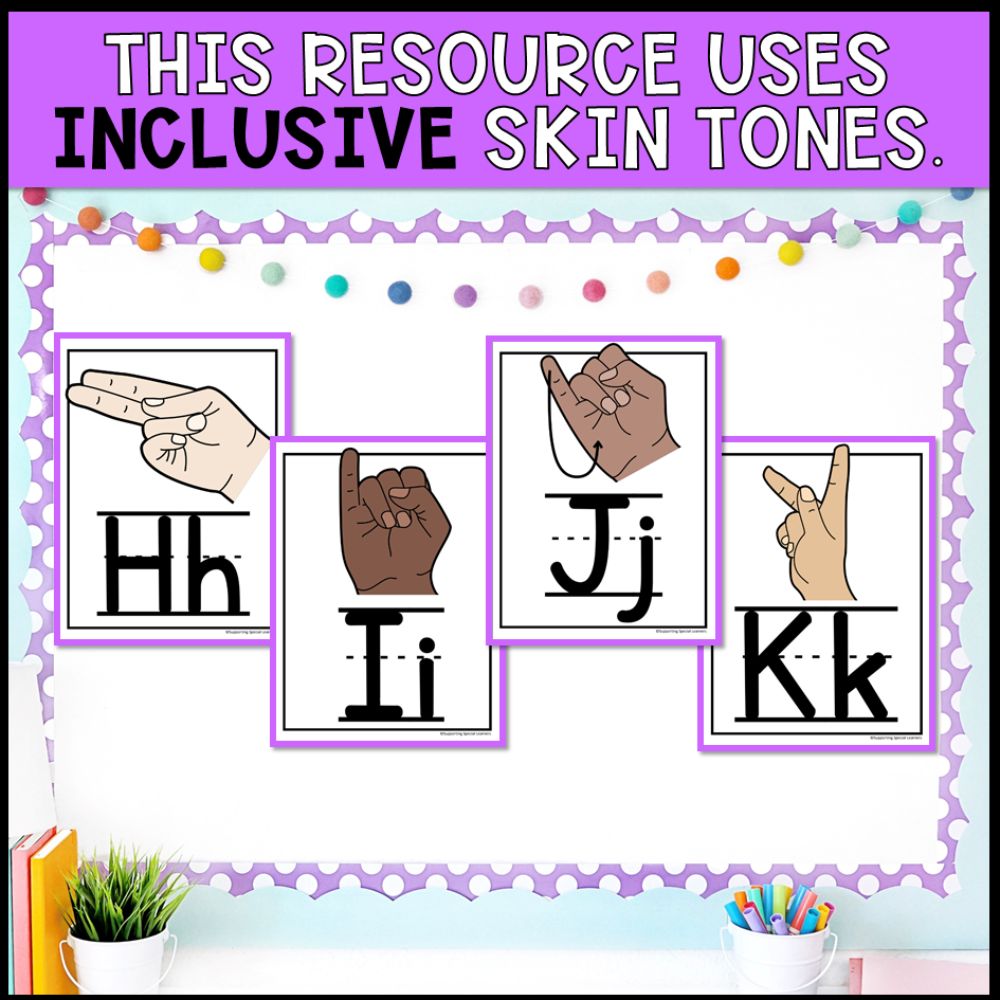 ASL Alphabet Posters: Two Versions - Special Education