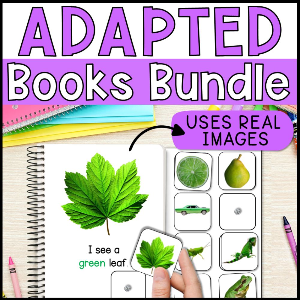 adapted books special education bundle with real photos cover