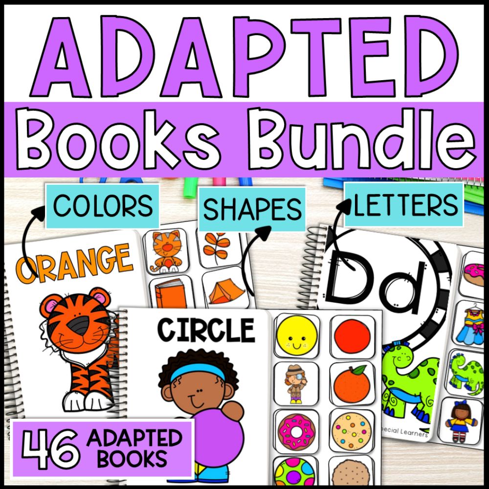 Adapted Books Alphabet, Shapes and Color - Special Education