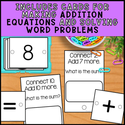 Addition Linking Chains: Fine Motor Activity - Math Centers