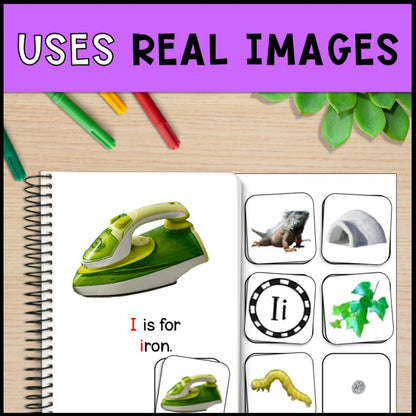 alphabet adapted books using real pictures - special education