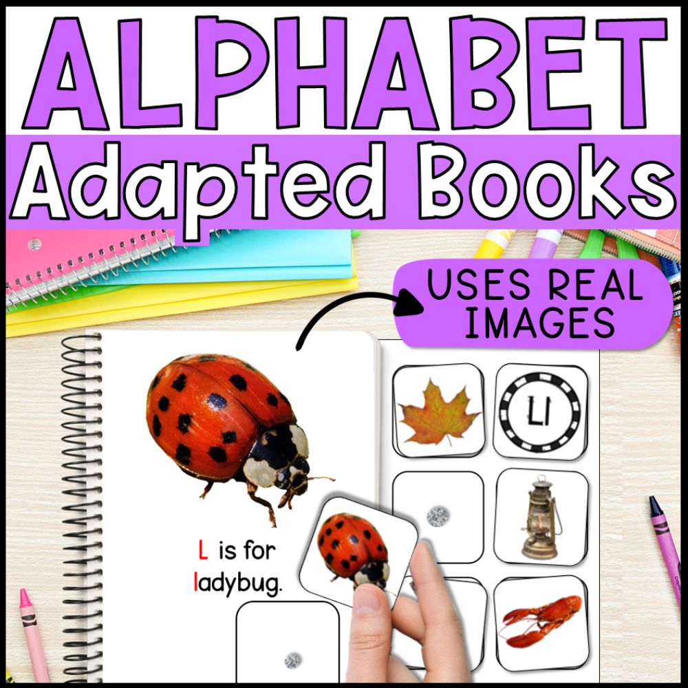 alphabet adapted books using real pictures - special education cover