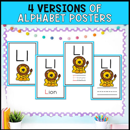 alphabet essentials poster 4 versions