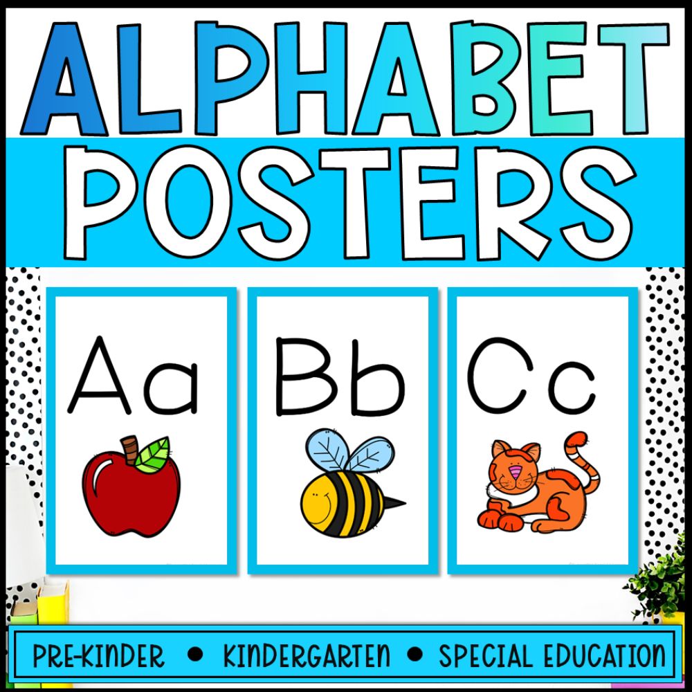 Alphabet Essentials: Posters, Workbooks and Alphabet Flashcards