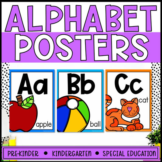 Alphabet Essentials: Posters, Workbooks and Alphabet Flashcards