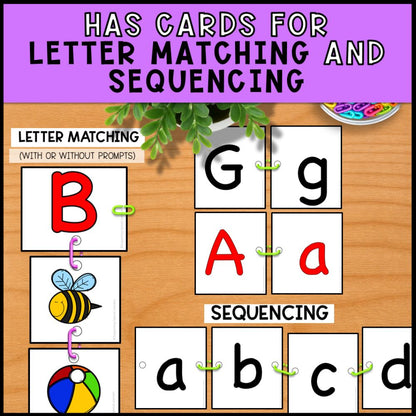 Alphabet Linking Chains: Fine Motor Activity - Literacy Center