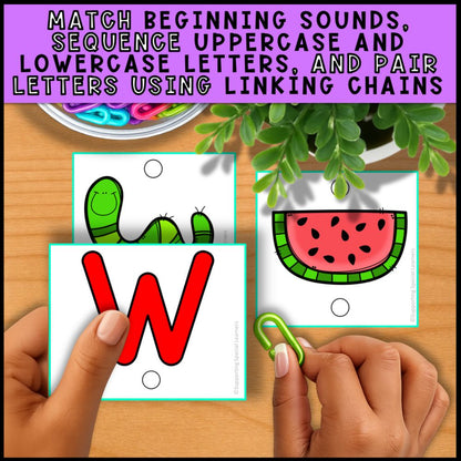 Alphabet Linking Chains: Fine Motor Activity - Literacy Center