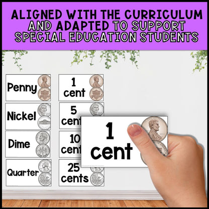 American Money Grade 1 Unit - Worksheets, Task Cards, Posters & Games