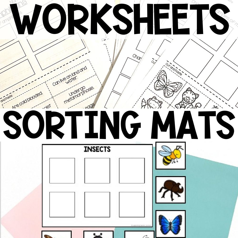 animal classification worksheets and sorting mats