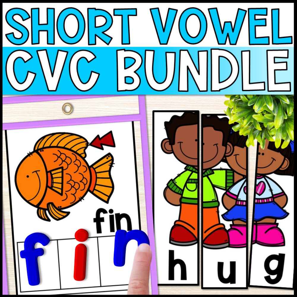 Cvc Words Rwi Book CVC Words Bundle: CVC Worksheets, Flashcards, Adapted Books & More