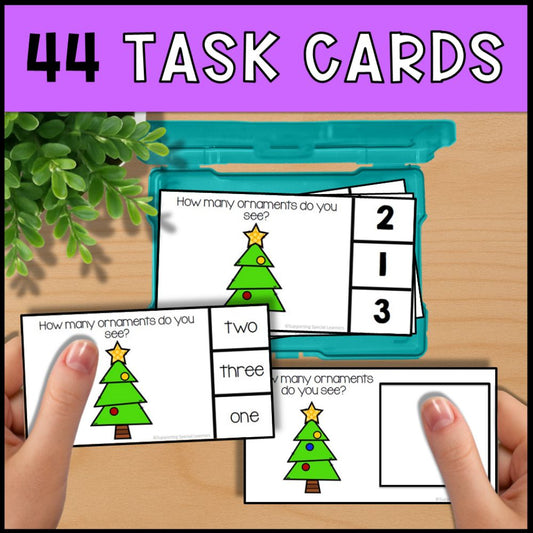 Christmas Counting 0 to 10: Adapted Book, Task Cards and File Folders