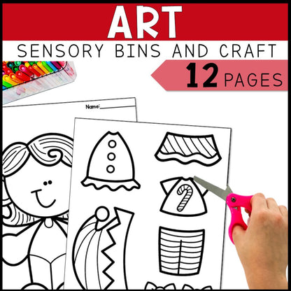 christmas math, literacy and art activities sensory bins and craft