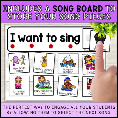 circle time nursery rhymes song board