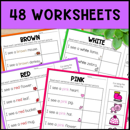 color cut and paste worksheets