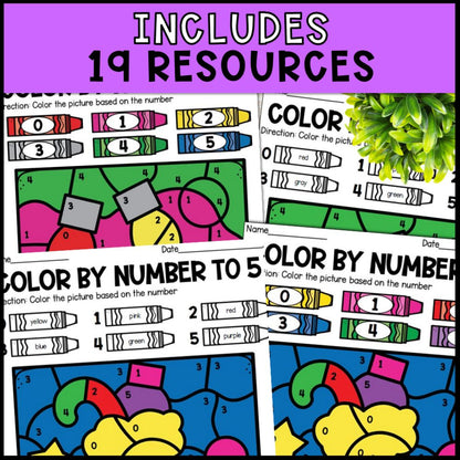 Color by Number 0 to 5 Bundle - Special Education