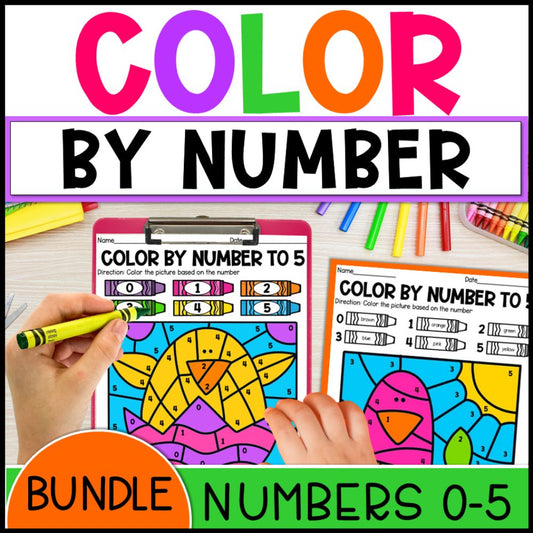 Color by Number 0 to 5 Bundle - Special Education