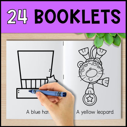 colors and counting to 5 worksheets bundle with adapted books 24 booklets