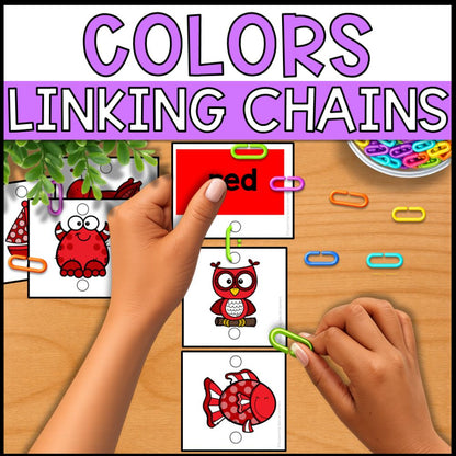 Colors Linking Chains: Fine Motor Activity - Literacy Center