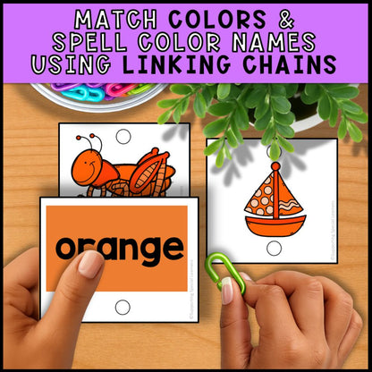 Colors Linking Chains: Fine Motor Activity - Literacy Center
