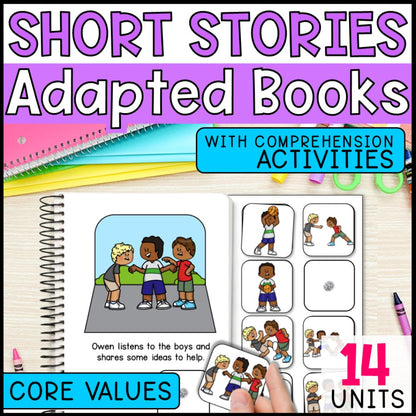 Core Values Short Stories Adapted Books - Special Education