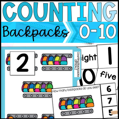 counting backpacks 0 to 10 cover