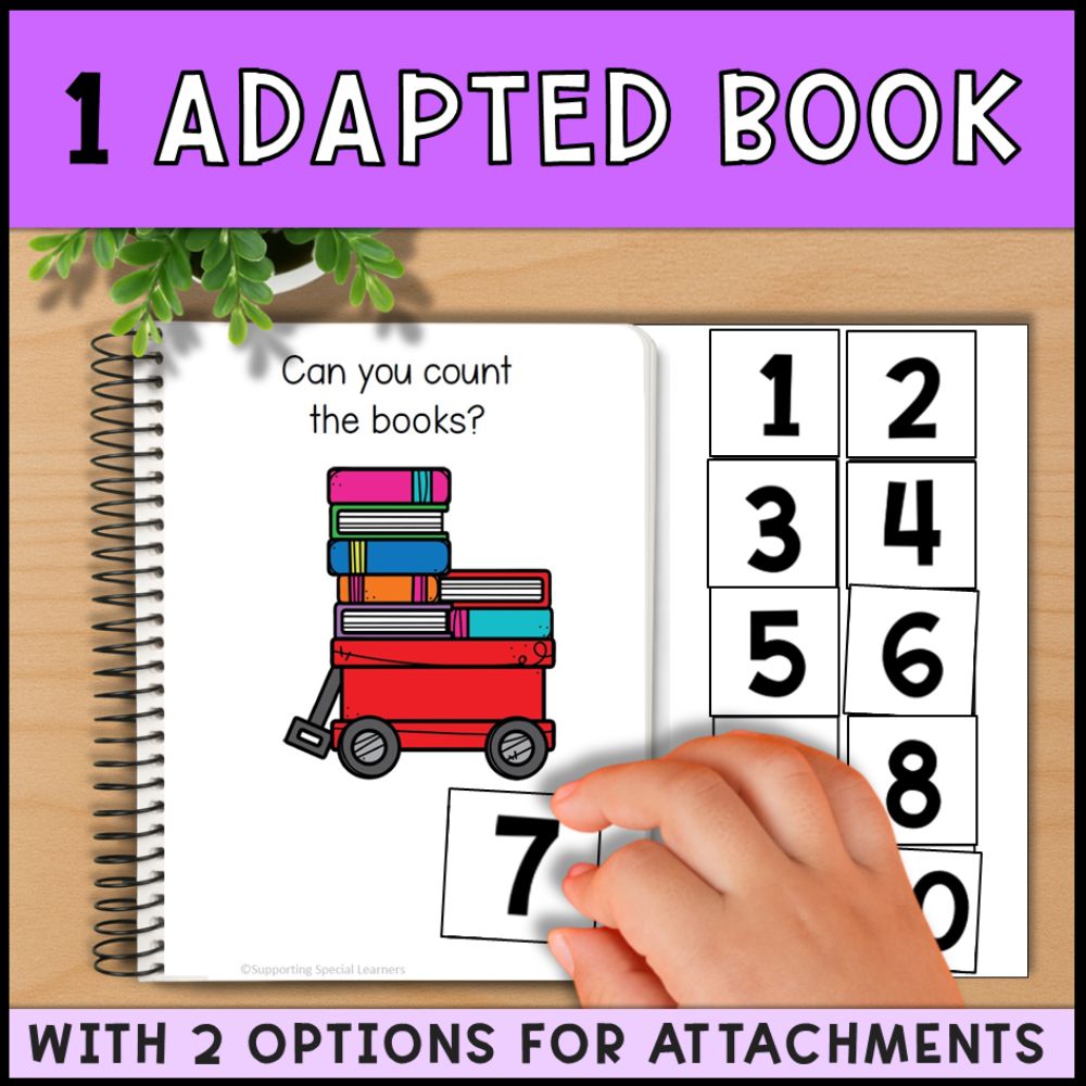 Counting Books 0 to 10: Adapted Book, 44 Task Cards and 5 File Folders