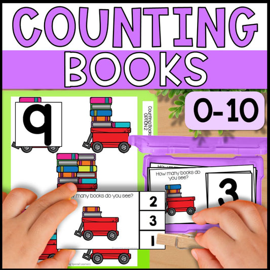 Counting Books 0 to 10: Adapted Book, 44 Task Cards and 5 File Folders