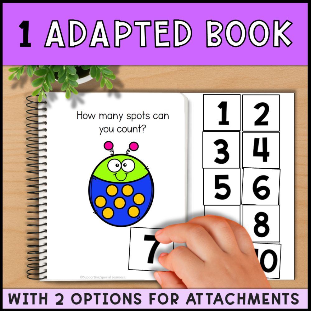 Counting Bugs 0 to 10: Adapted Book, 44 Task Cards, and 5 File Folders