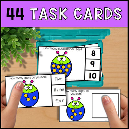 Counting Bugs 0 to 10: Adapted Book, 44 Task Cards, and 5 File Folders