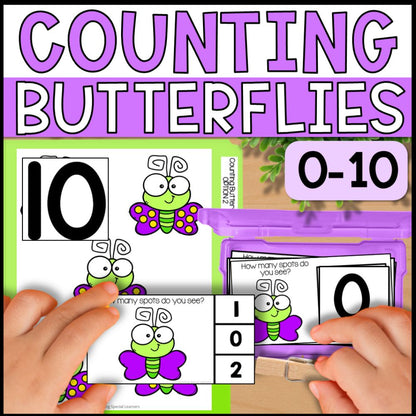 Counting Butterflies 0 to 10: Adapted Book, Task Cards & File Folders