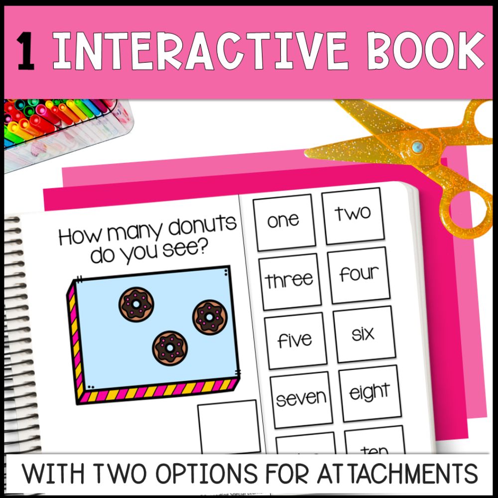 counting donuts 1 to 10 interactive book