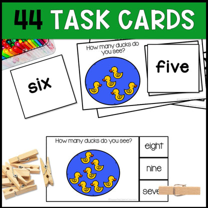 counting ducks 0 to 10 44 task cards