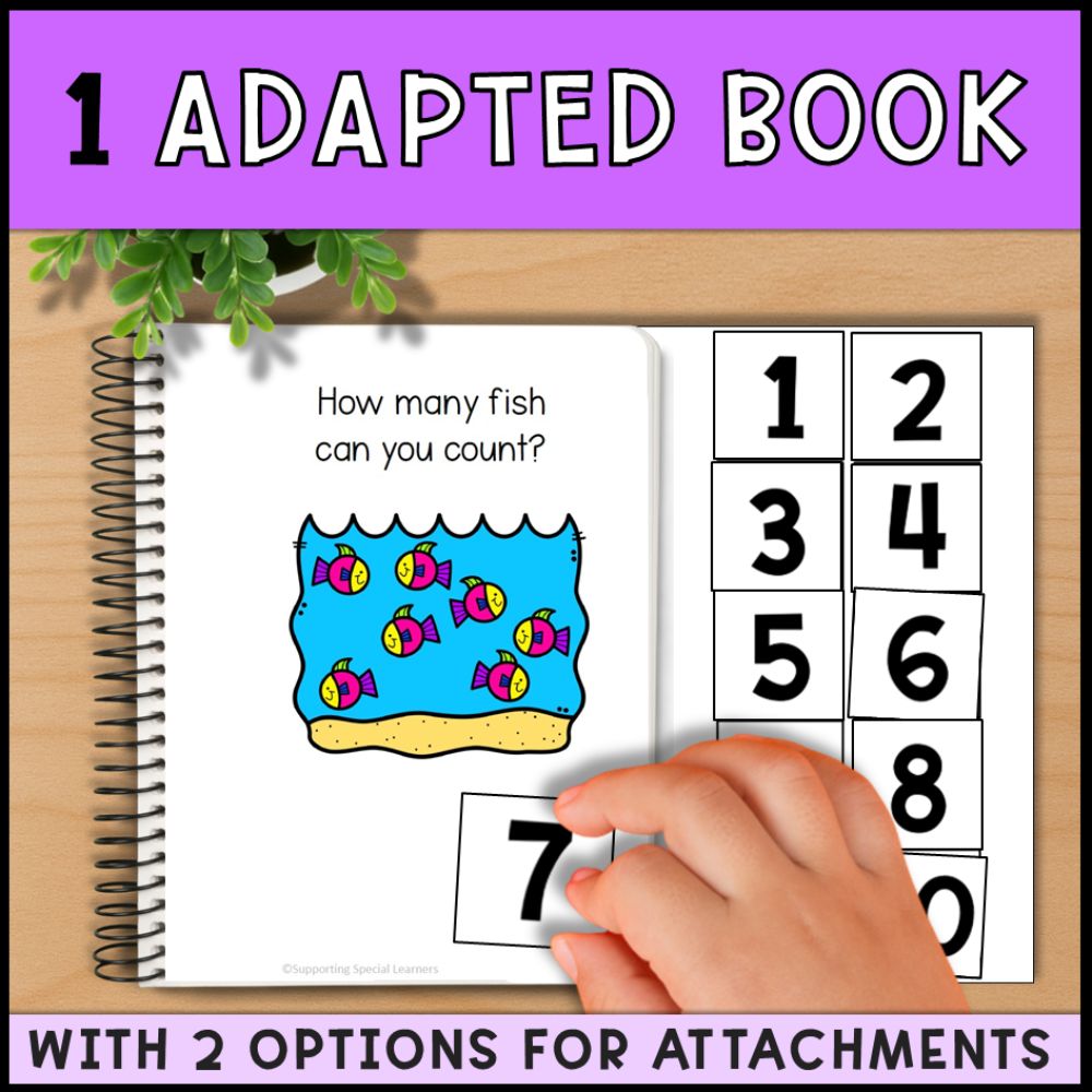 Counting Fishes 0 to 10: Interactive Book, 44 Task Cards & File Folders