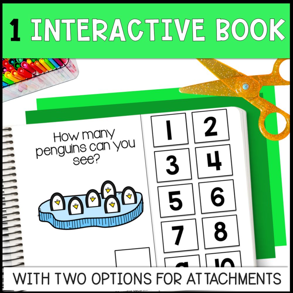 counting penguins 0 to 10 interactive book