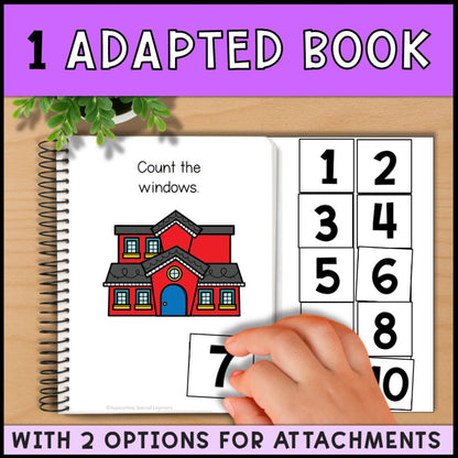 Counting Windows 0 to 10: Adapted Book, 44 Task Cards & 5 File Folders