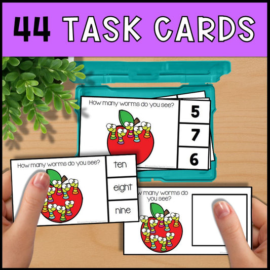 Counting Worms 0 to 10: Adapted Book, 44 Task Cards and 5 File Folders