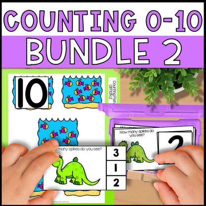 Counting to 10 Bundle 2: Adapted Books, Task Cards, and More