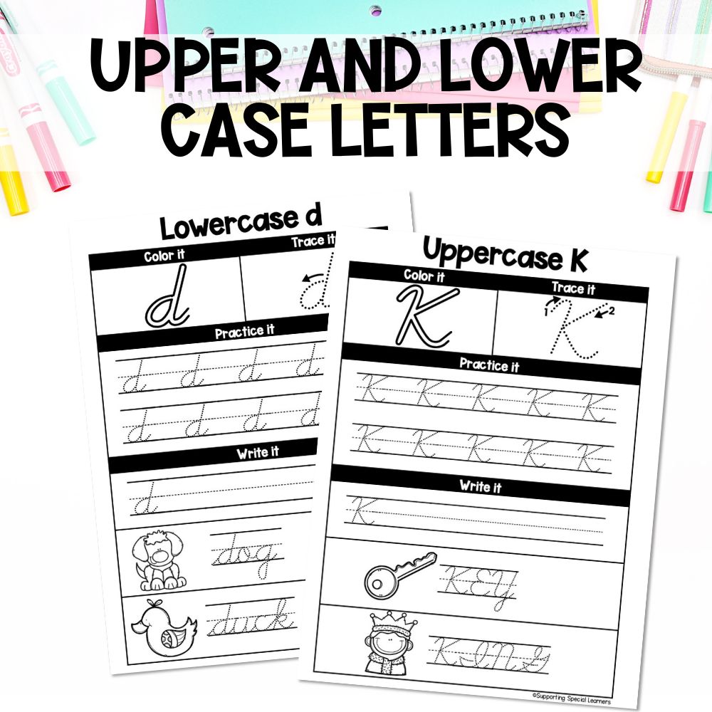 cursive handwriting practice pages upper and lowercase letters