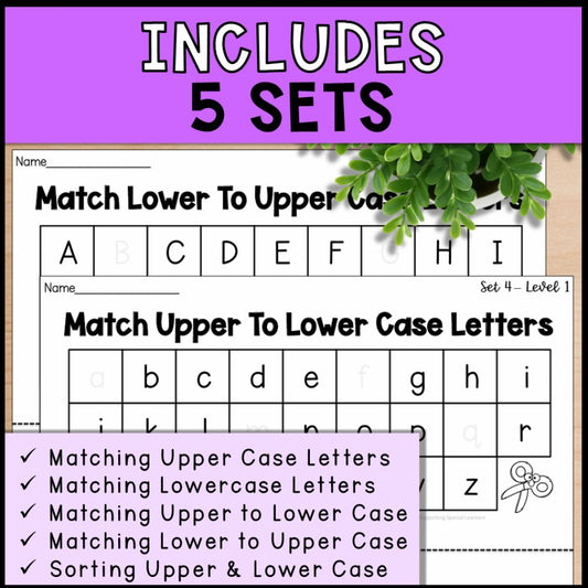 Cut and Paste Alphabet Activities - No Prep